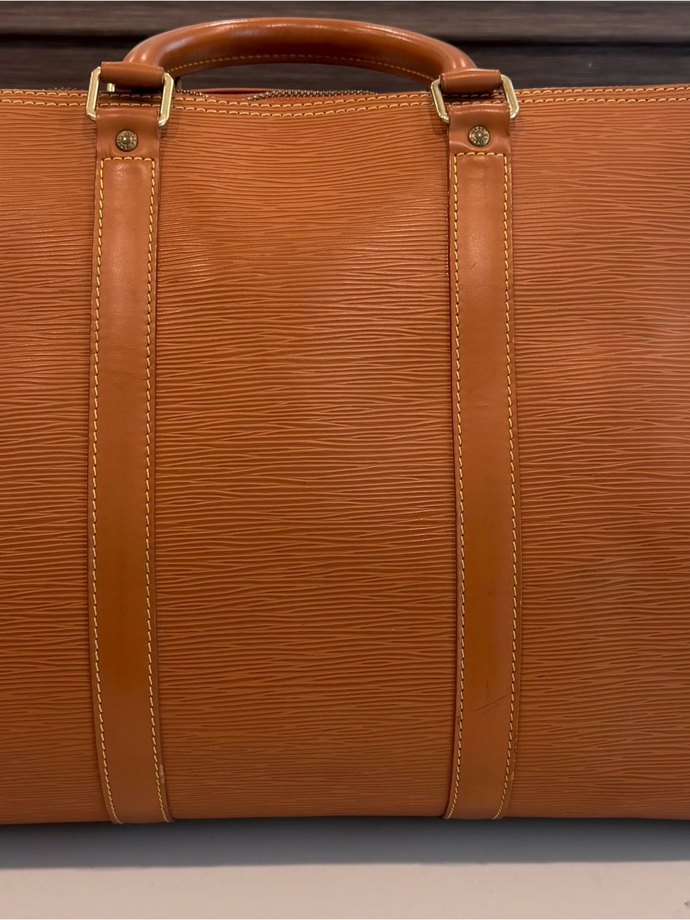 Louis Vuitton Epi Keepall 55 Kenyan Fawn Brown Leather Travel Duffle Bag - Picture 2 of 9
